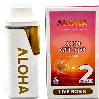 Aloha Live Rosin Disposable- Acai Gelato-2g